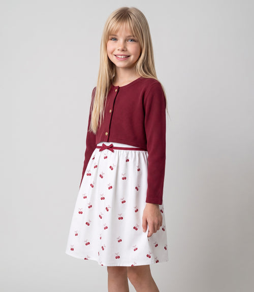 Vestido niña con bolero 2 años / Frambuesa