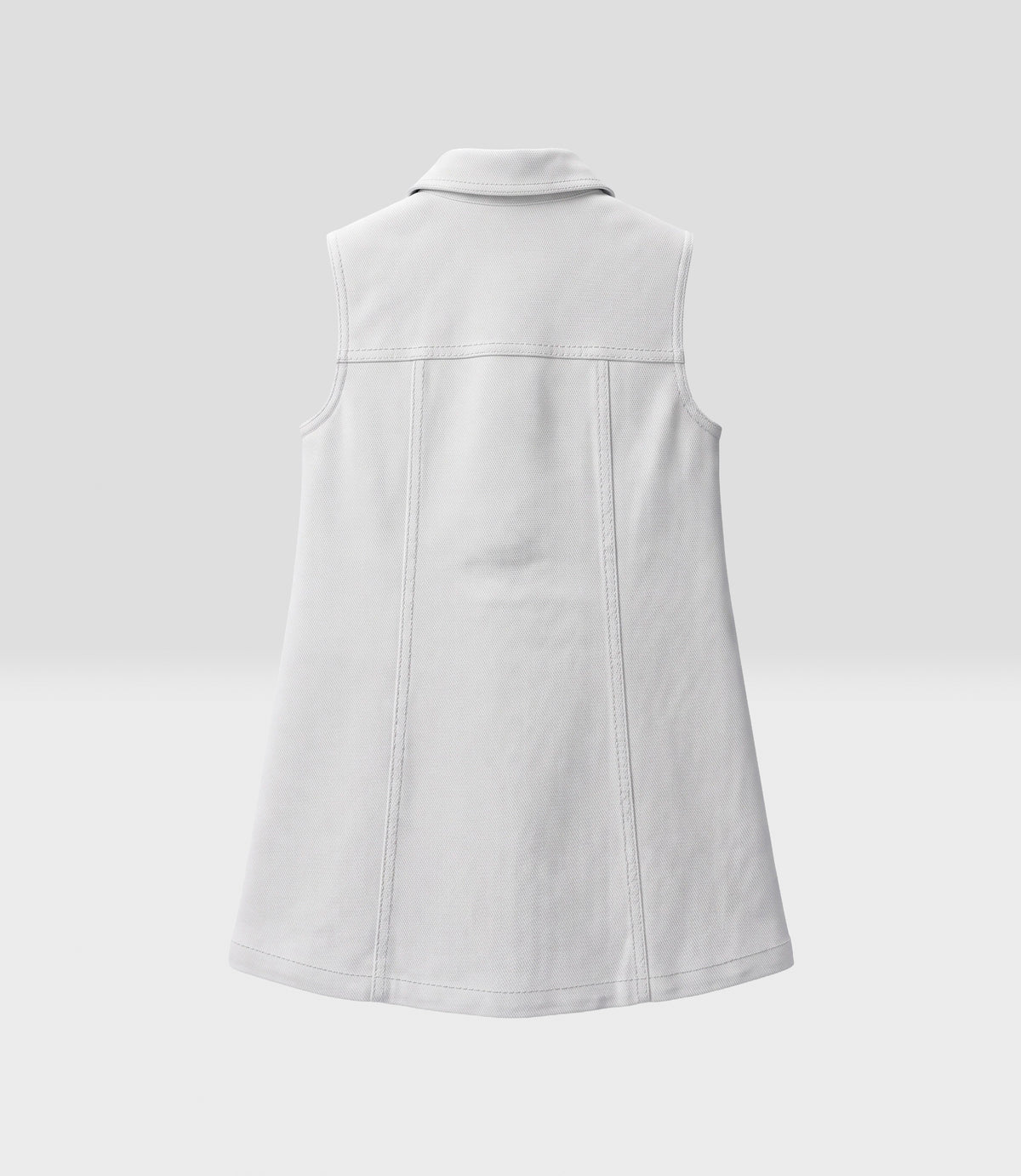 Vestido niña con remaches metálicos 2 años / Blanco