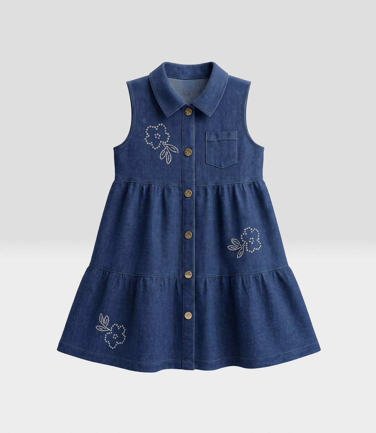 Vestido niña de denim 2 años / Azul