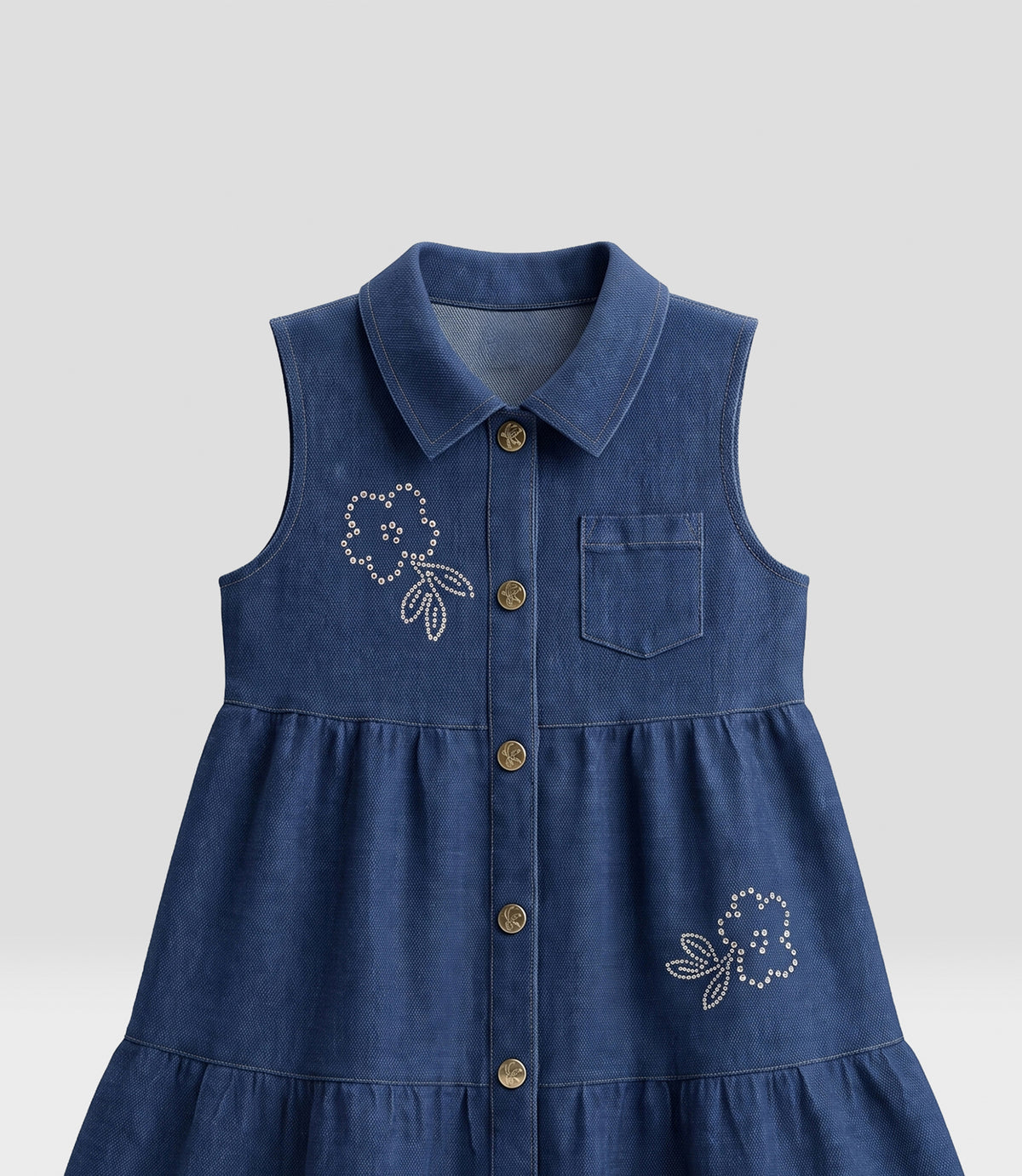 Vestido niña de denim 2 años / Azul