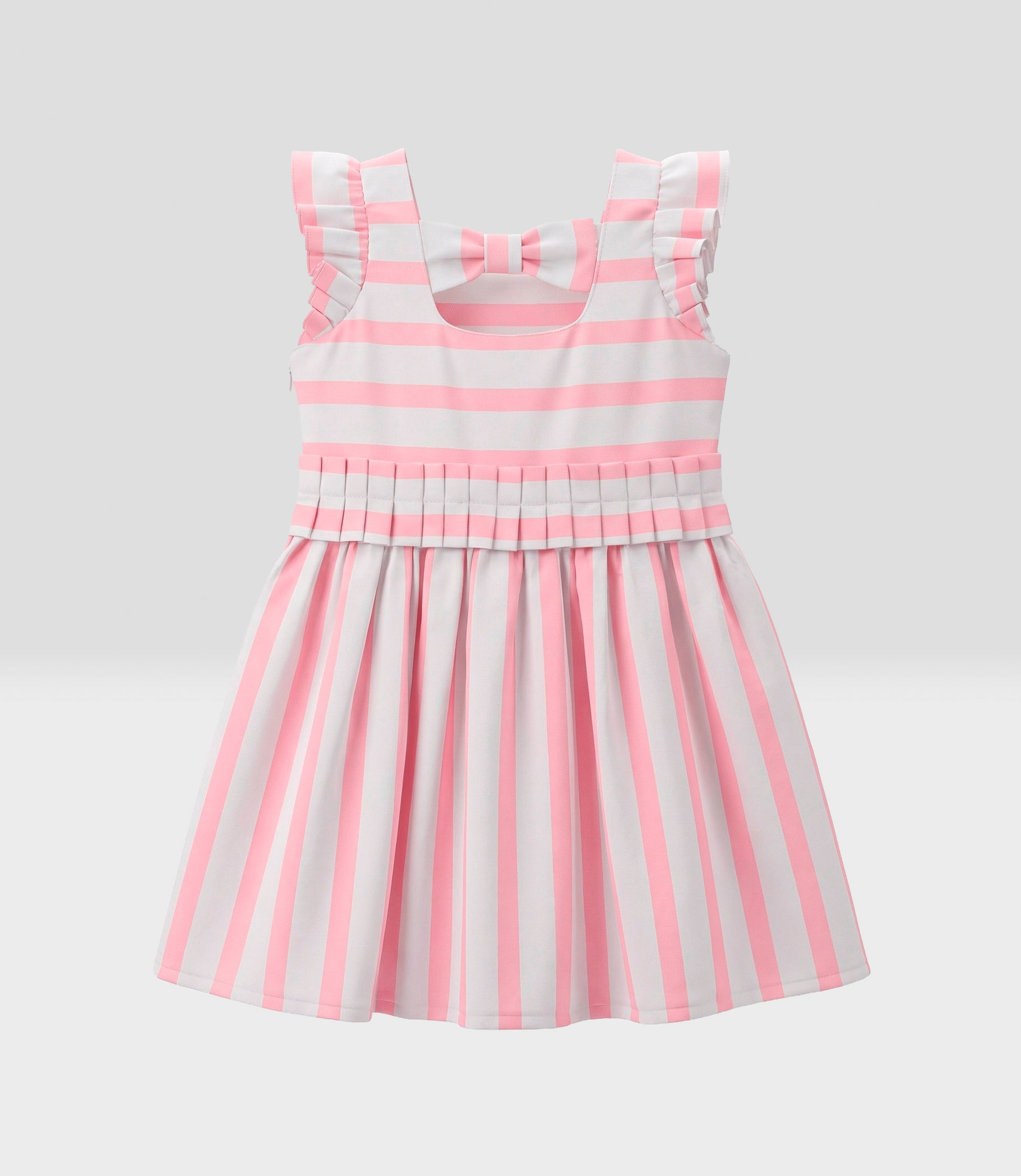 Vestido niña rayado 2 años / Coral