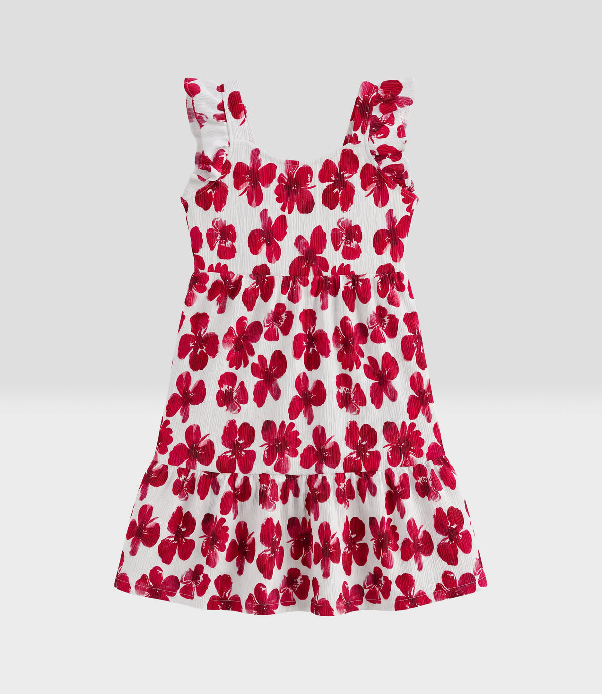 Vestido niña floreado 2 años / Rojo
