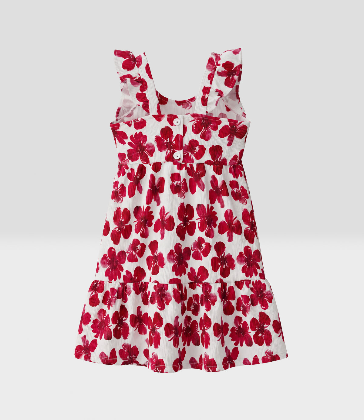 Vestido niña floreado 2 años / Rojo