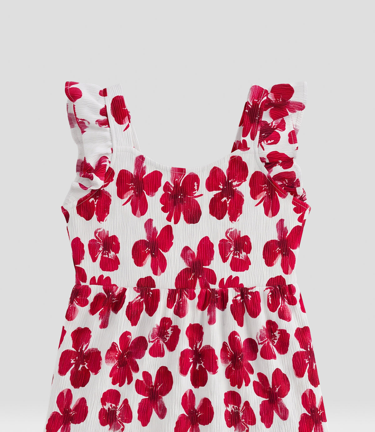 Vestido niña floreado 2 años / Rojo