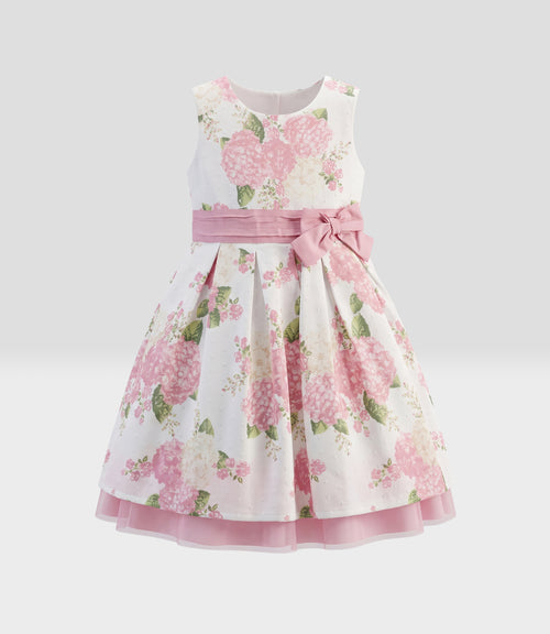 Vestido niña floreado 2 años / Palo Rosa