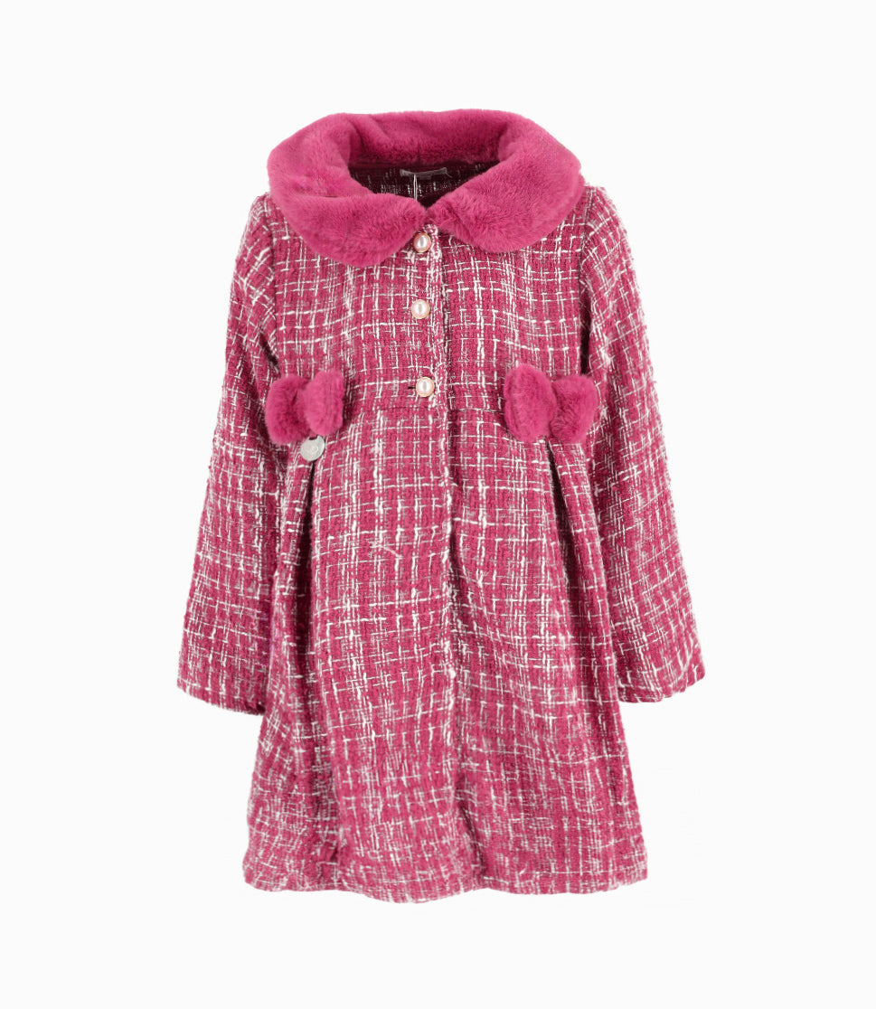 Conjunto niña de vestido y abrigo