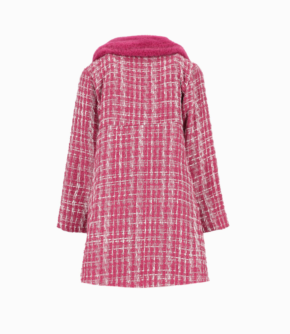 Conjunto niña de vestido y abrigo