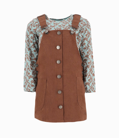 Vestido Niña De Cotelé 2 años / Café