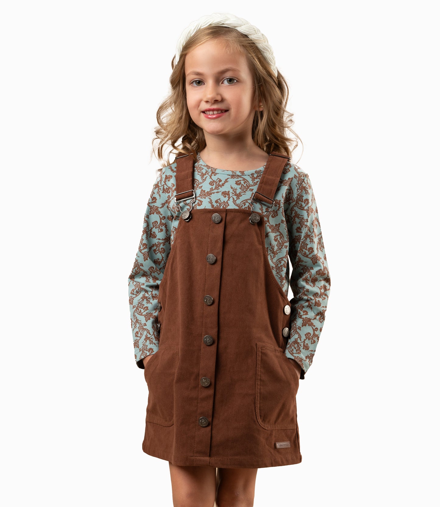 Vestido Niña De Cotelé 2 años / Café