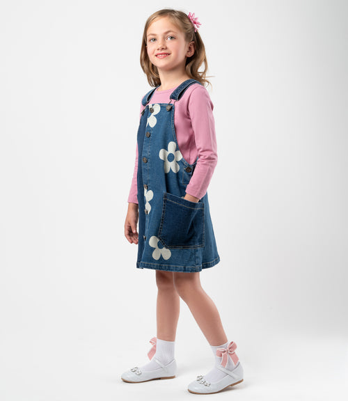 Vestido niña con polera 2 años / Azul Marino