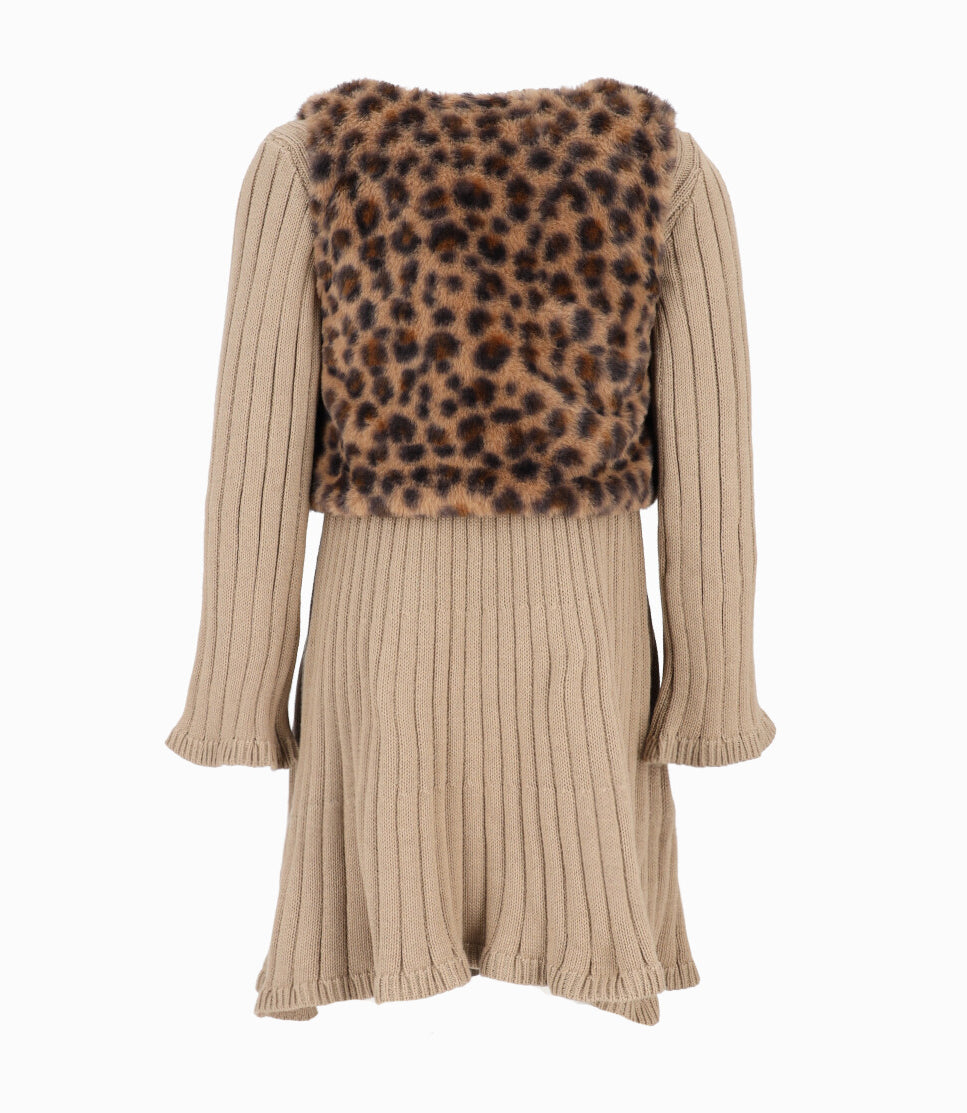 Vestido niña con bolero 2 años / Beige