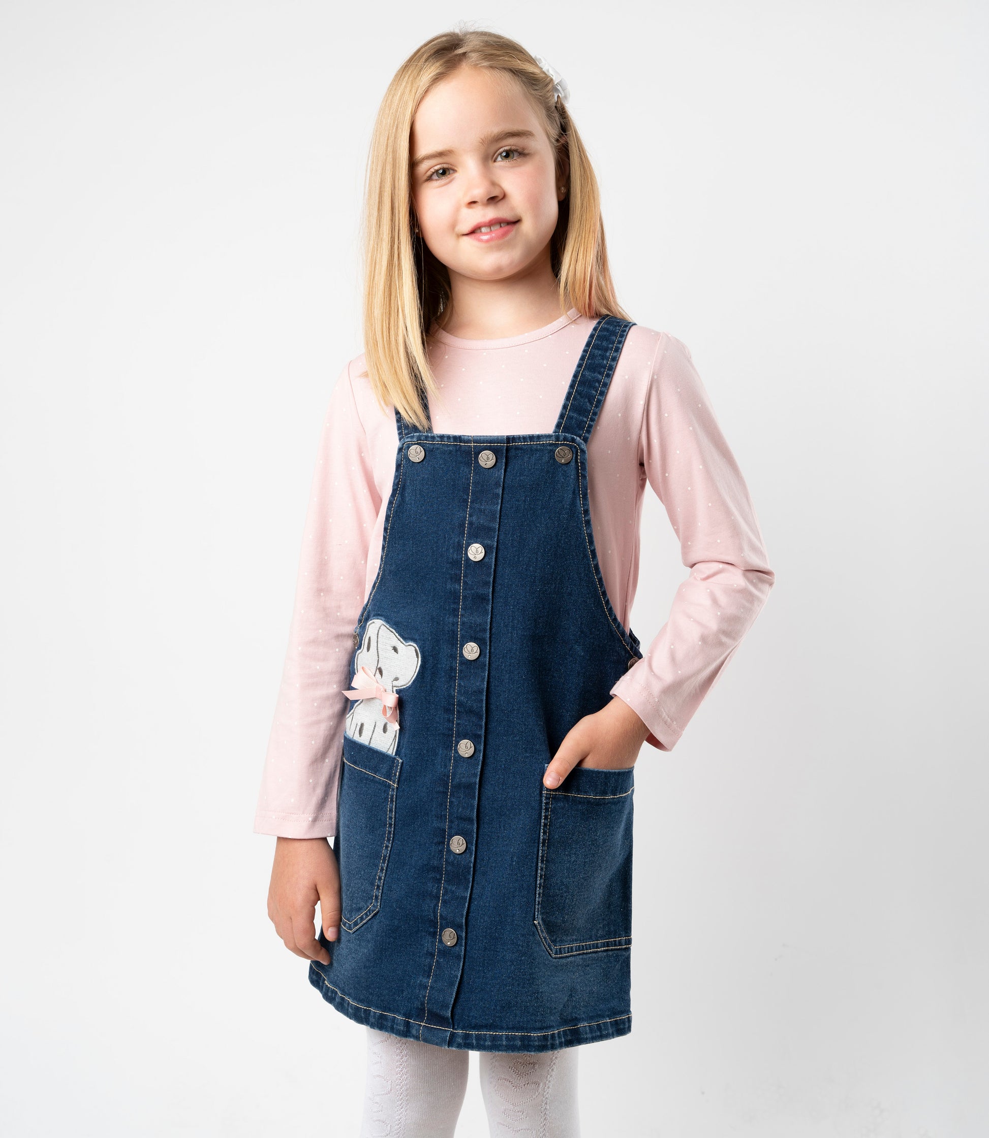Vestido niña denim 2 años / Azul Marino