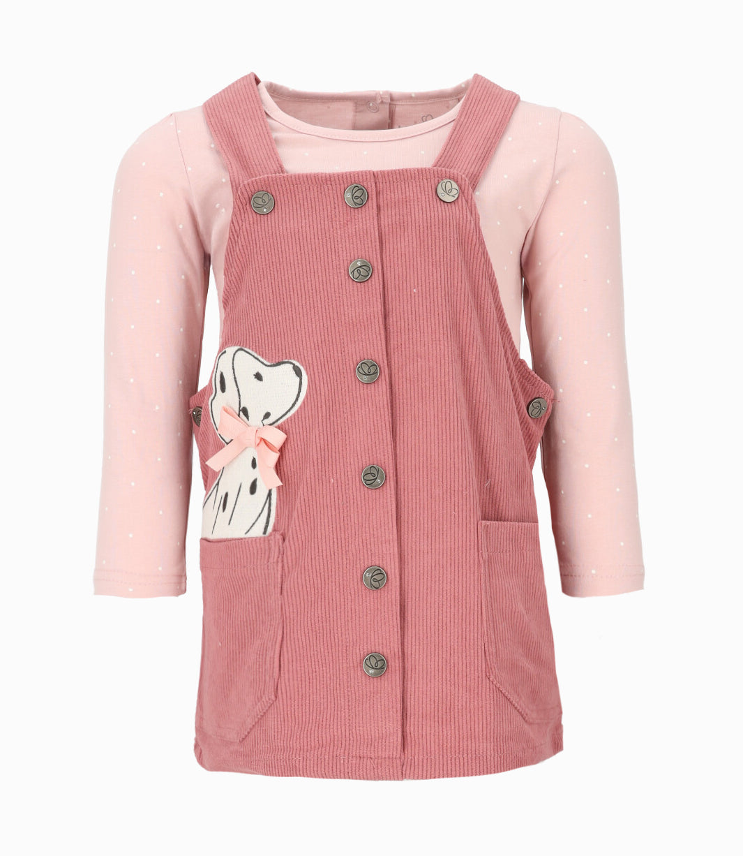 Vestido niña cotelé 2 años / Coral