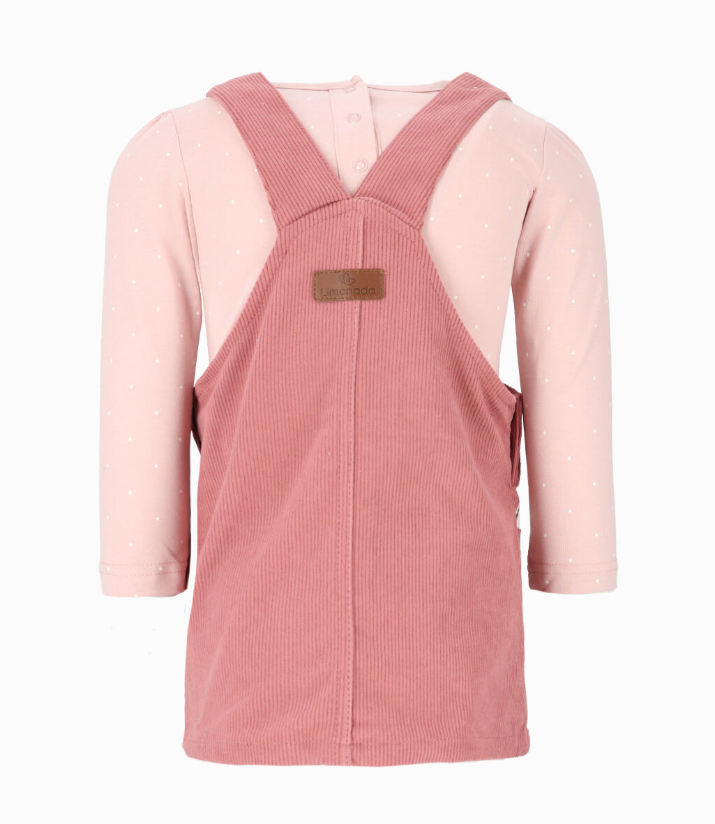 Vestido niña cotelé 2 años / Coral