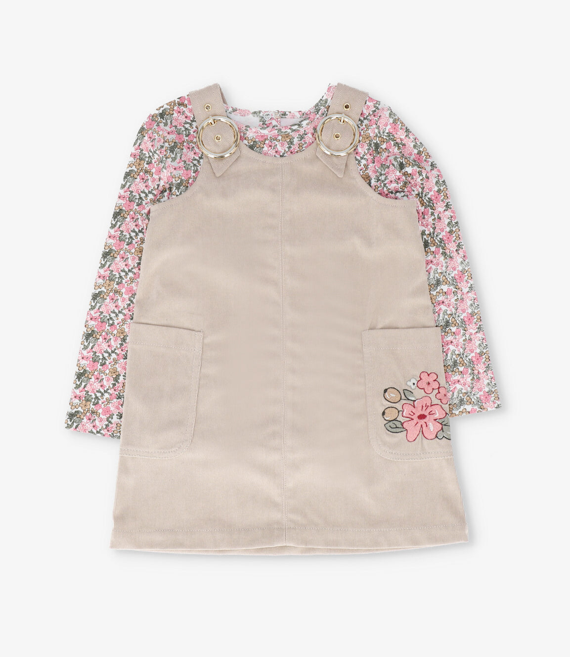 Vestido niña de cotelé 2 años / Coral