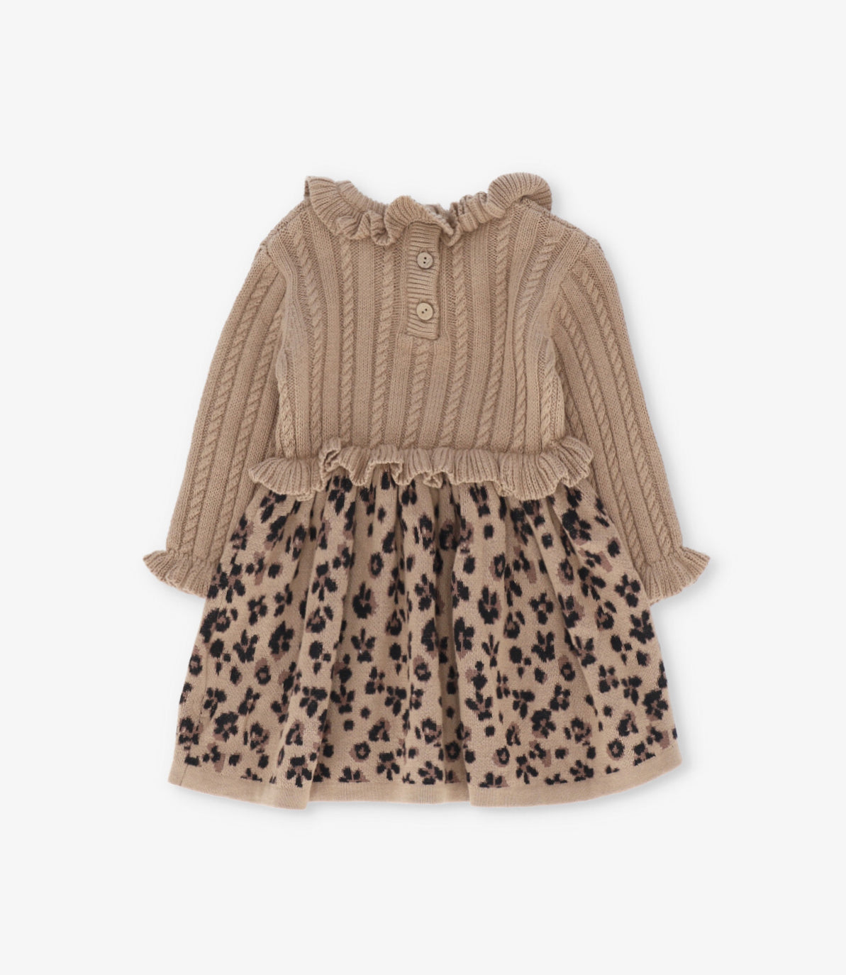 Vestido niña animal print 2 años / Beige