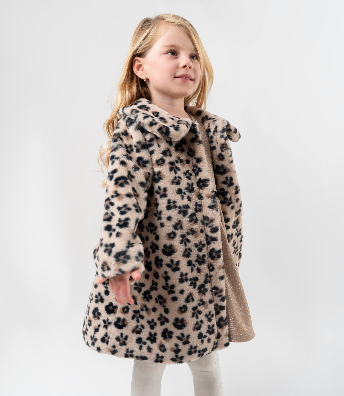 Vestido niña animal print 2 años / Beige