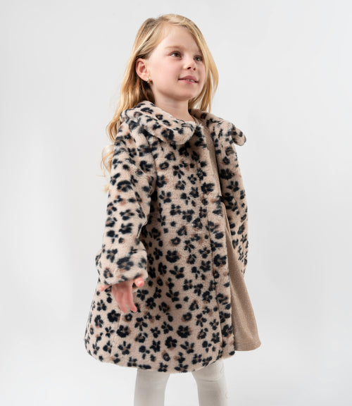 Vestido niña animal print 2 años / Beige