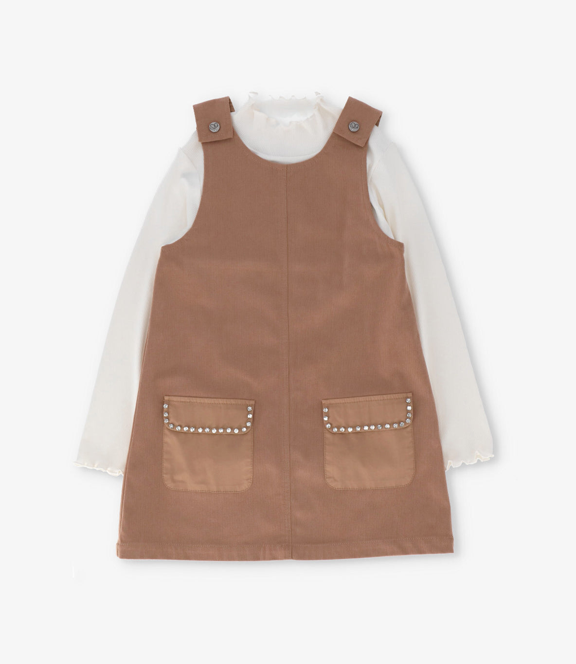 Vestido niña de cotelé 2 años / Beige