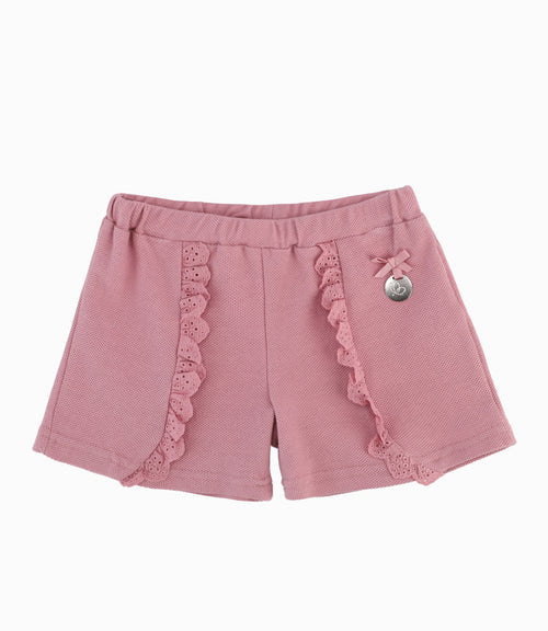 Short Niña Con Vuelos 2 años / Palo Rosa