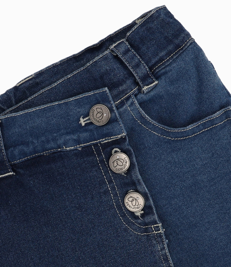 Short Falda Niña Cruzado 2 años / Denim Azul