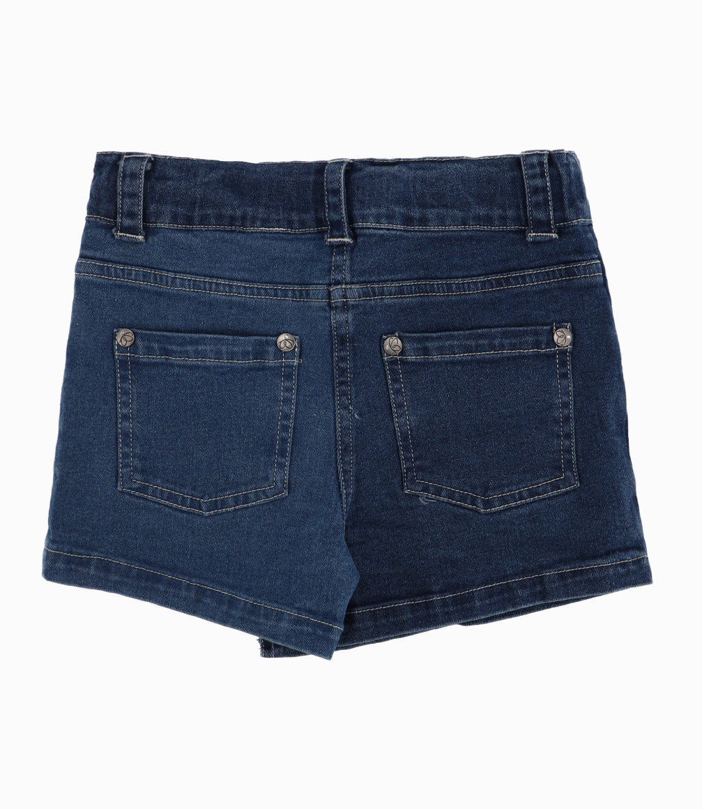 Short Falda Niña Cruzado 2 años / Denim Azul