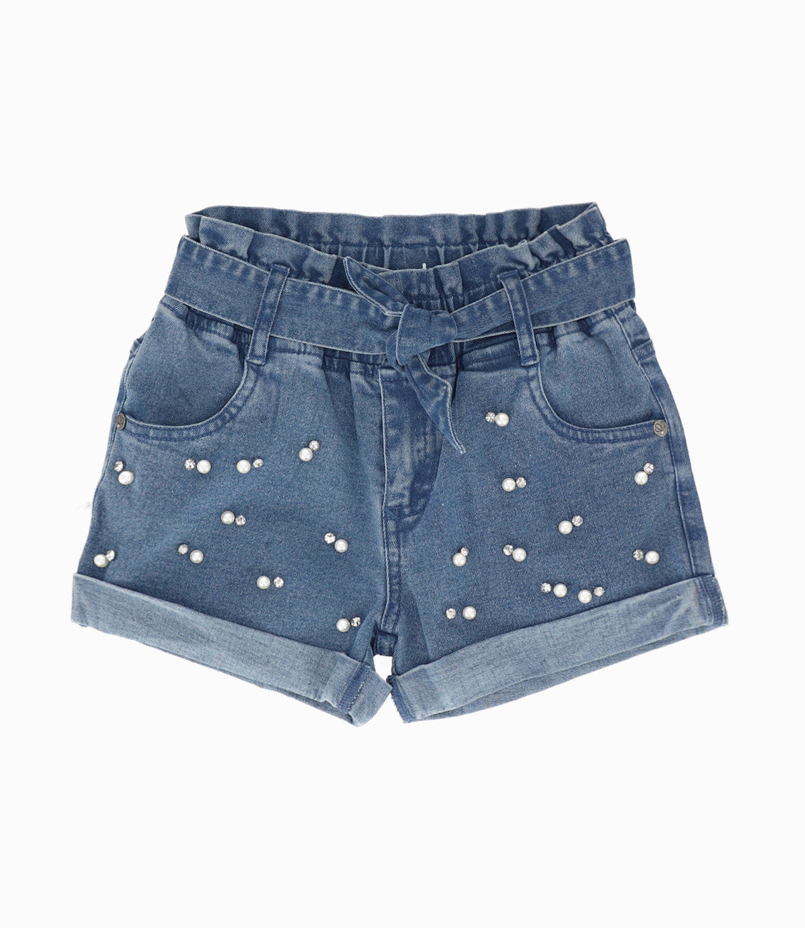 Short niña con lazo 2 años / Celeste
