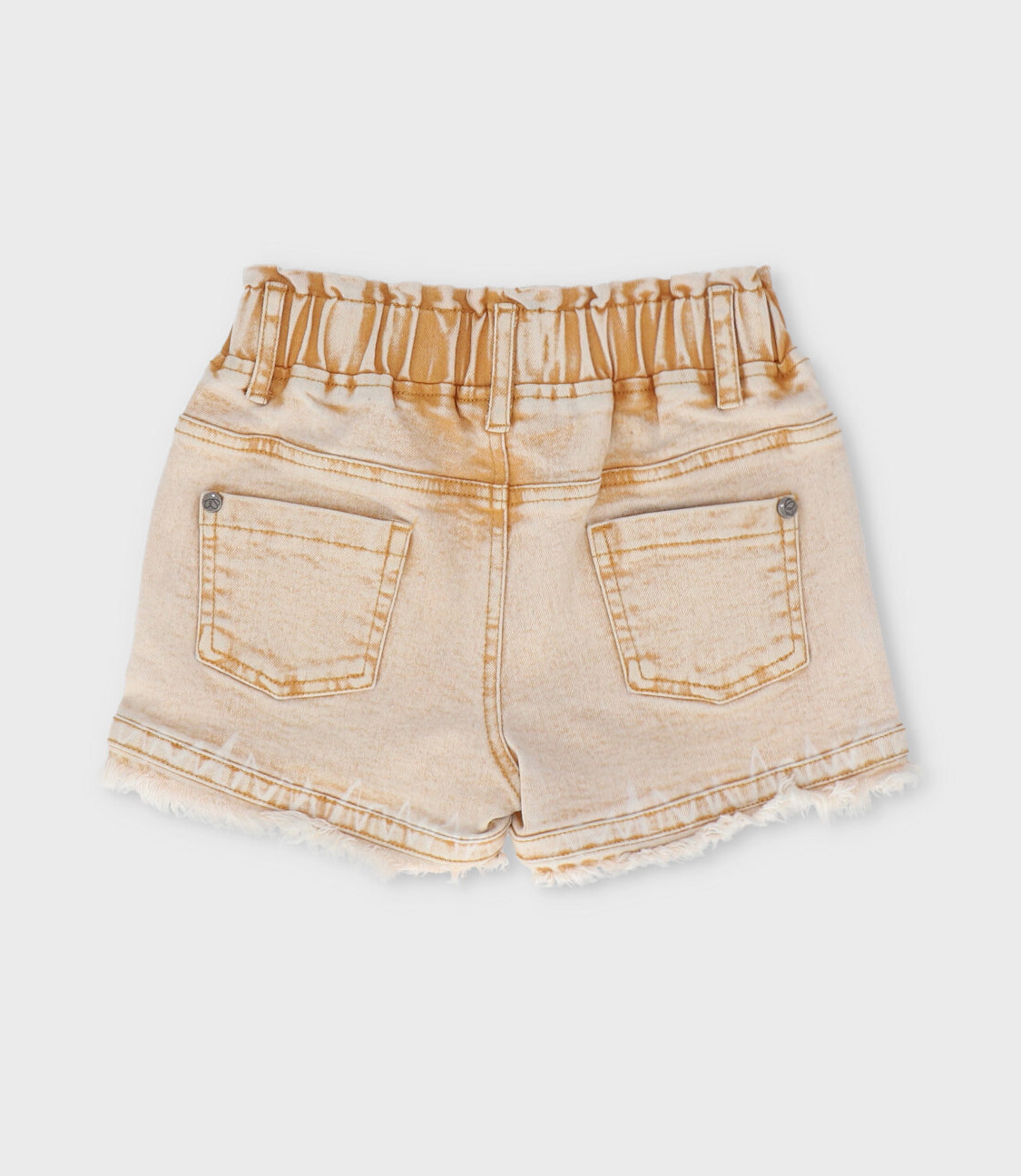 Short niña aplicación de flores 2 años / Beige