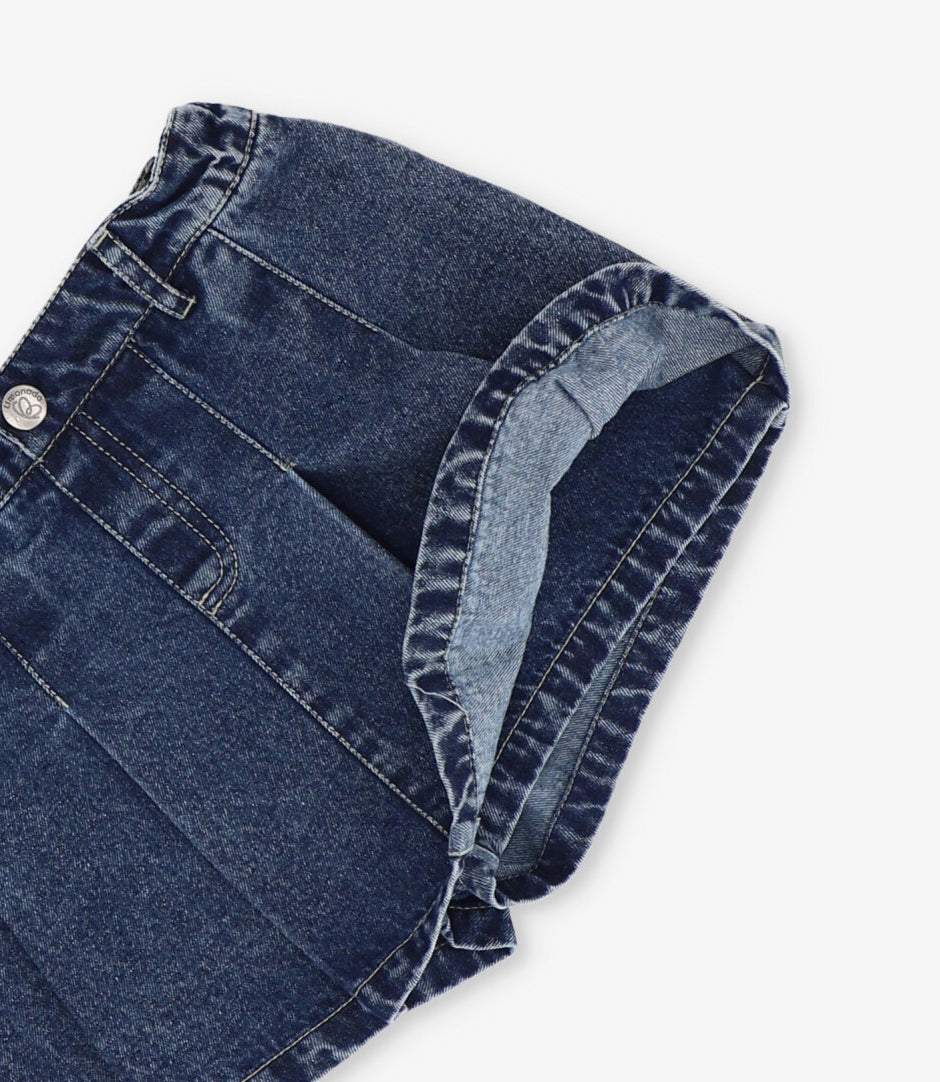 Falda short niña tableada 2 años / Azul Marino