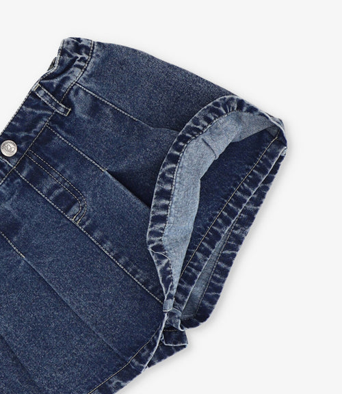 Falda short niña tableada 2 años / Azul Marino