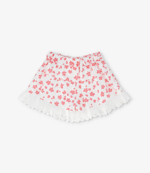 Short niña con lazos 2 años / Crudo