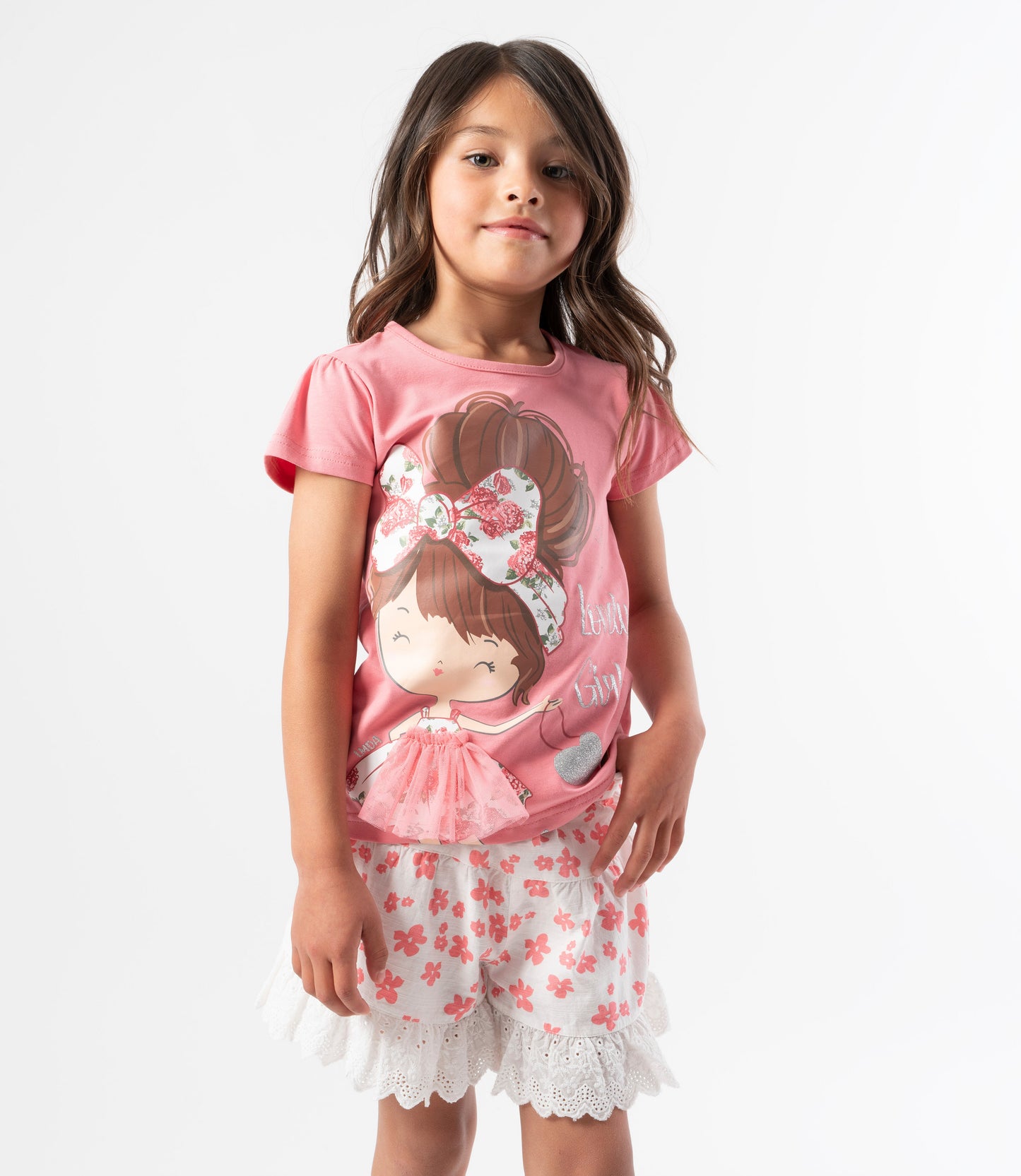 Short niña con lazos