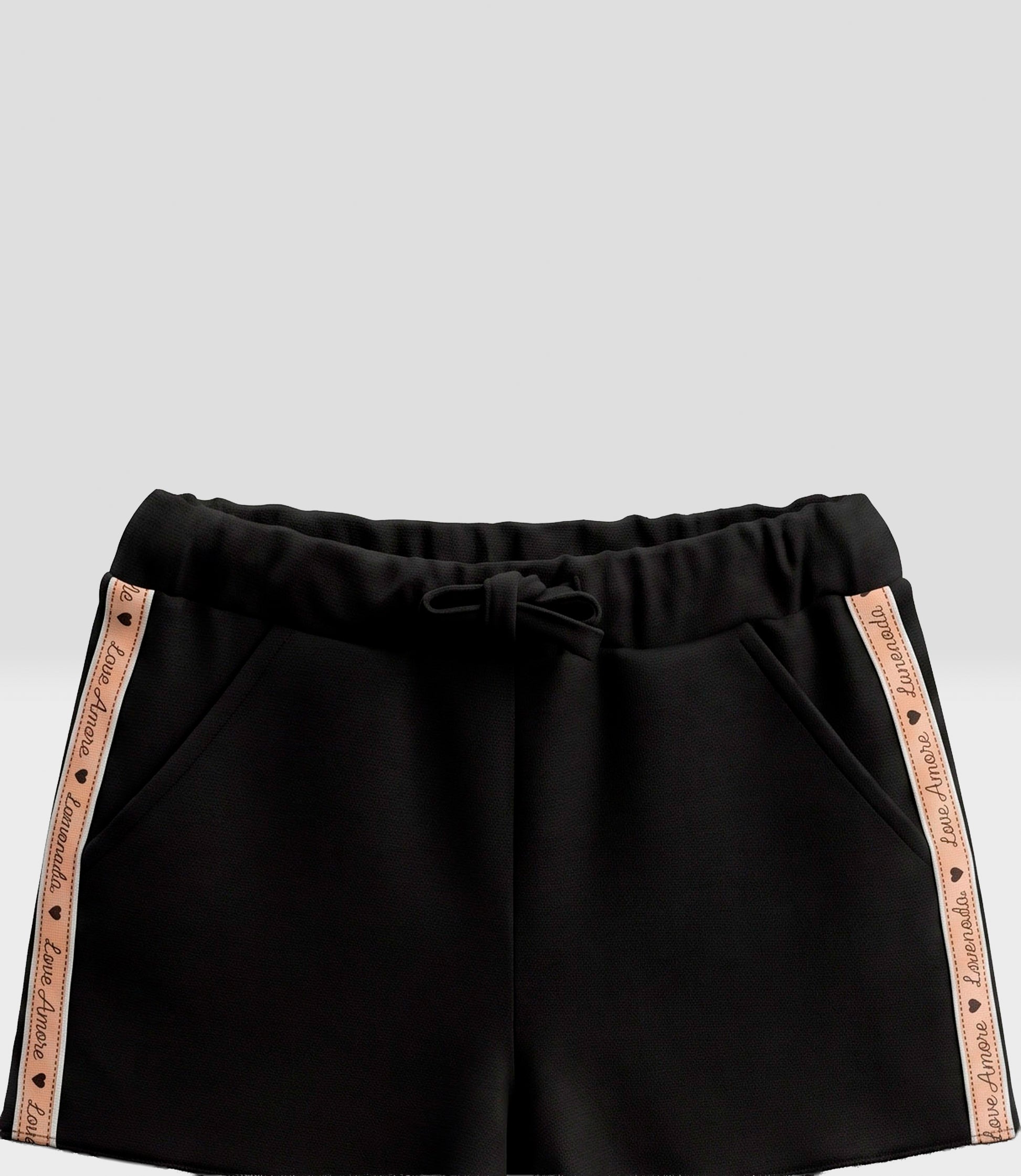Short niña con vuelos 2 años / Negro