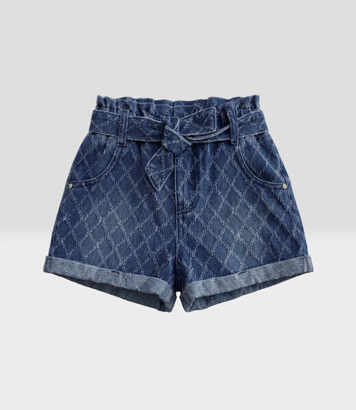 Short niña denim con bolsillos 2 años / Azul Marino