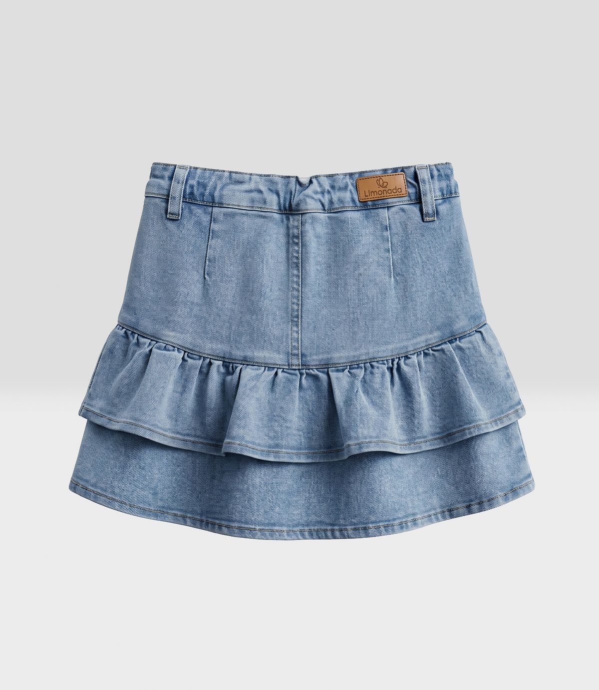 Short falda niña denim 2 años / Celeste