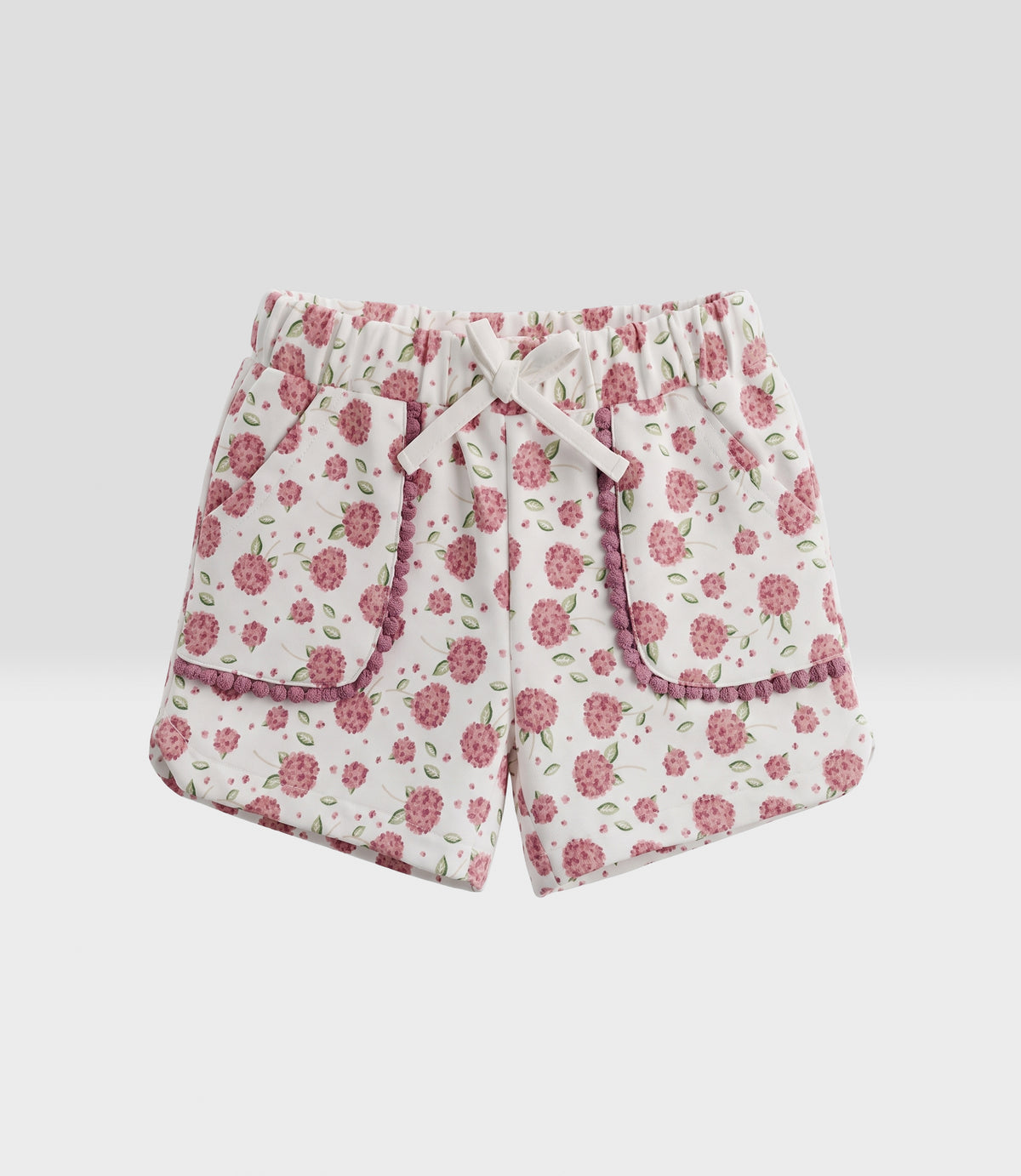 Short niña floreado 2 años / Burdeo