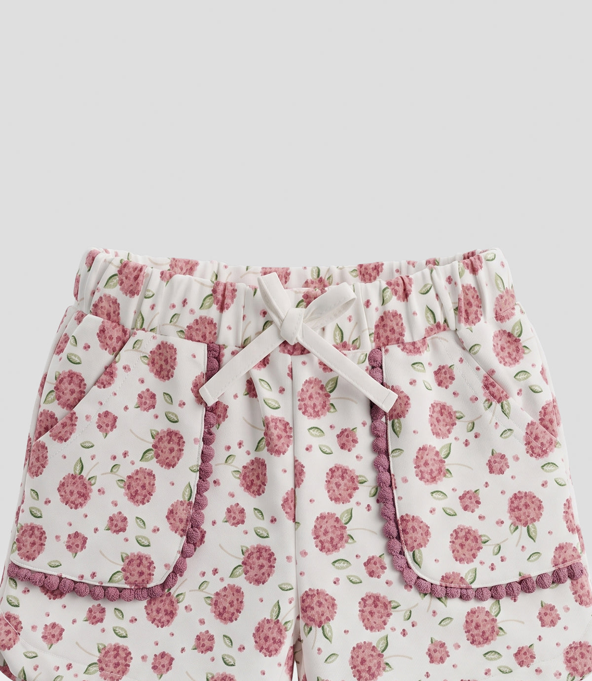 Short niña floreado 2 años / Burdeo