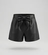 Short niña eco cuero con lazo