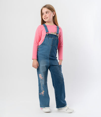 Jardinera niña bicolor 2 años / Azul Marino