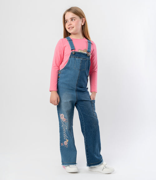 Jardinera niña bicolor 2 años / Azul Marino