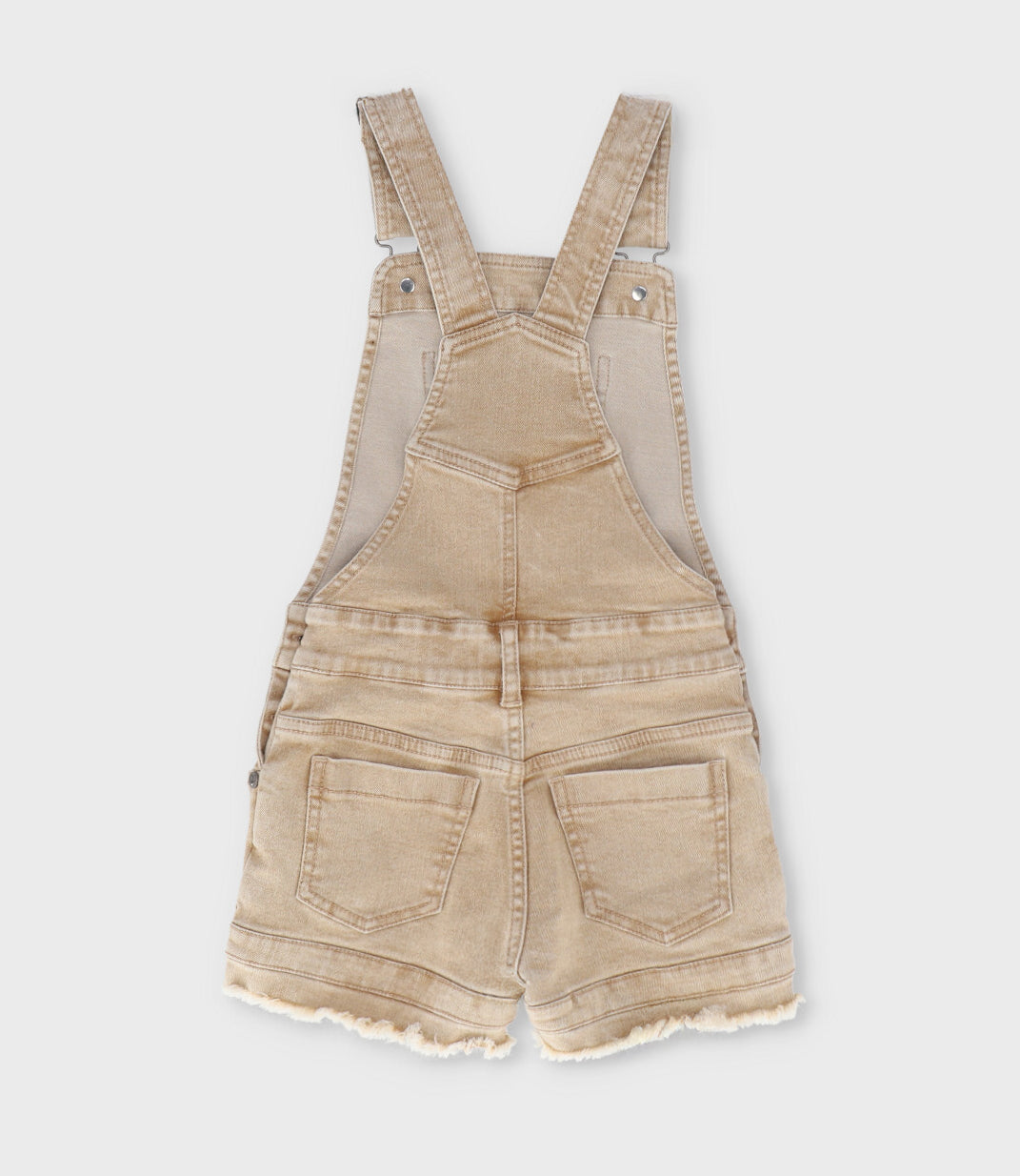 Jardinera niña aplicación de flores 2 años / Beige