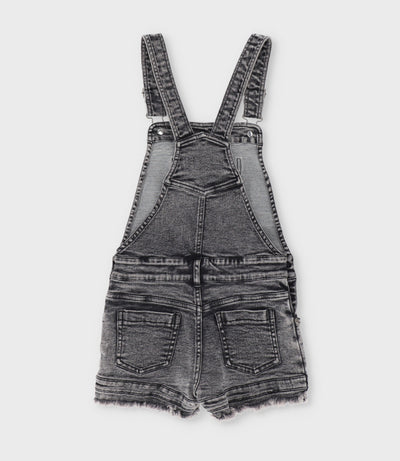 Jardinera niña aplicación de flores 2 años / Negro