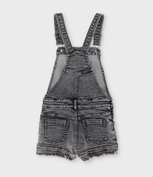 Jardinera niña aplicación de flores 2 años / Negro