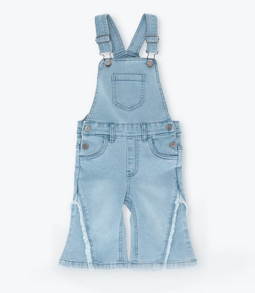 Jardinera niña de denim flare