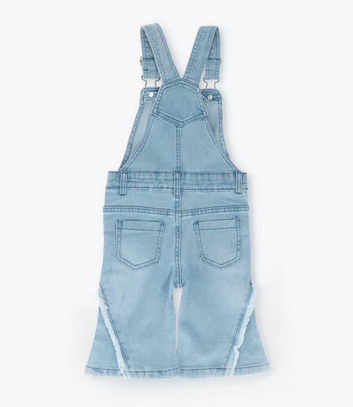 Jardinera niña de denim flare