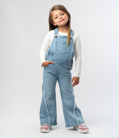 Jardinera niña de denim flare