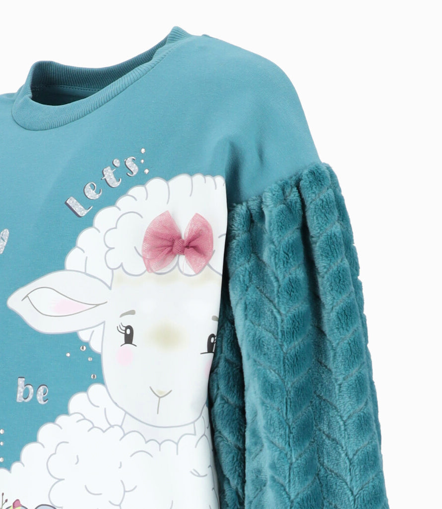 Buzo niña jogger 2 años / Petróleo