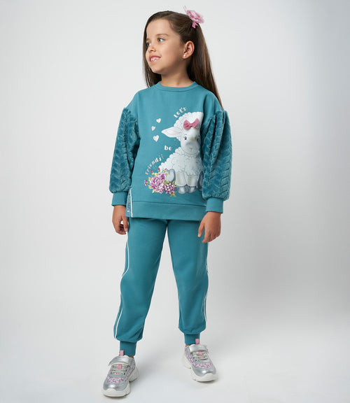 Buzo niña jogger 2 años / Petróleo