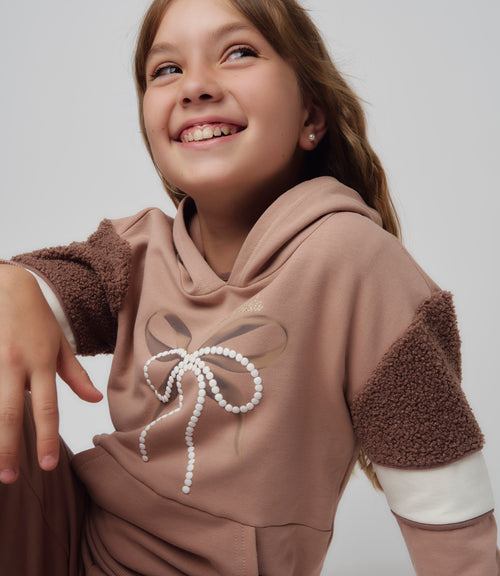 Buzo niña con lazo 2 años / Beige