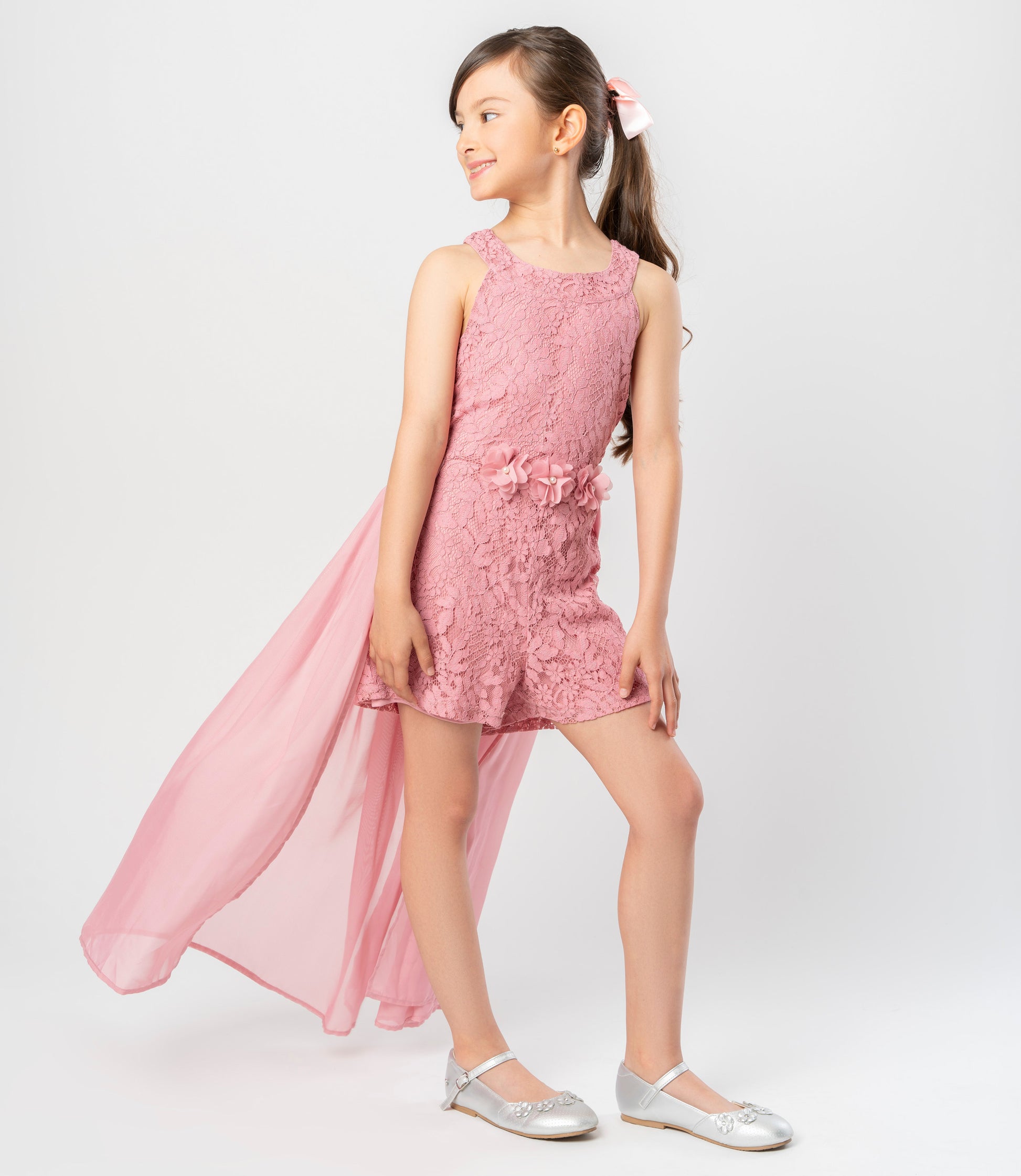 Enterito niña con cuello halter 2 años / Palo Rosa